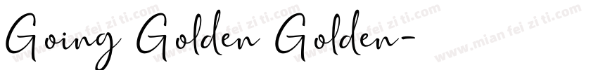 Going Golden Golden字体转换